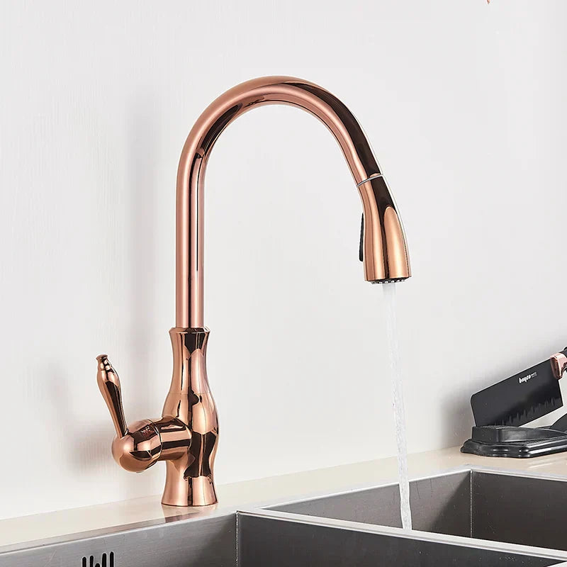 Luxurious Kitchen Faucet with Pull-Out Spray Head