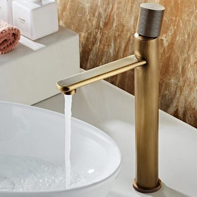 Brushed Gold Single-Hole Basin Tap