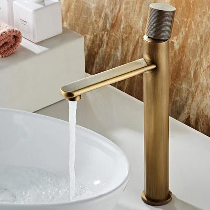 Brushed Gold Single-Hole Basin Tap
