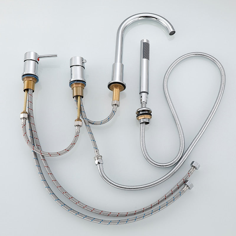 Modern Bathtub Faucet for Deck Mounting