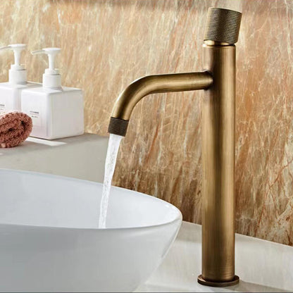 Brushed Gold Single-Hole Basin Tap
