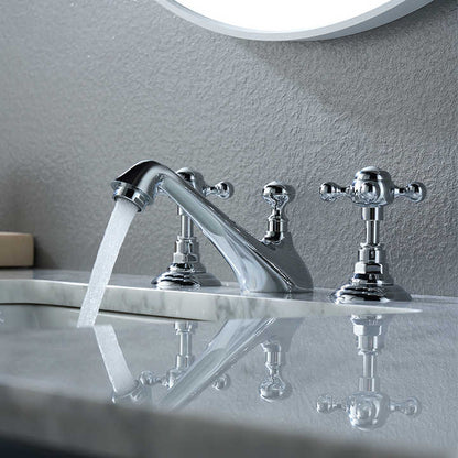 Vintage Cross-Handle Brass Basin Tap