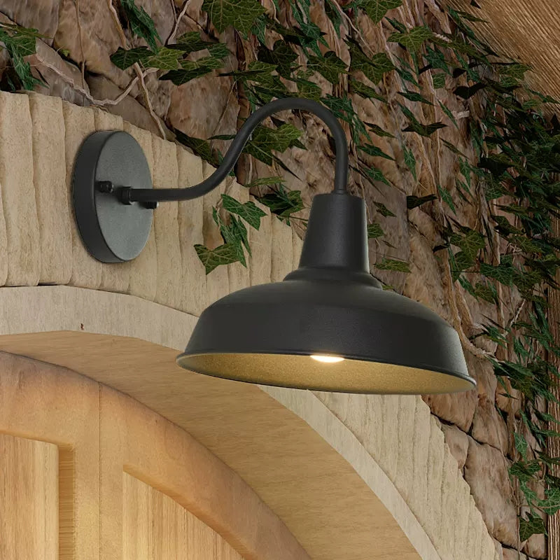 Modern Black Outdoor LED Wall Sconce