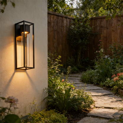 Sand Black Square Outdoor LED Wall Light