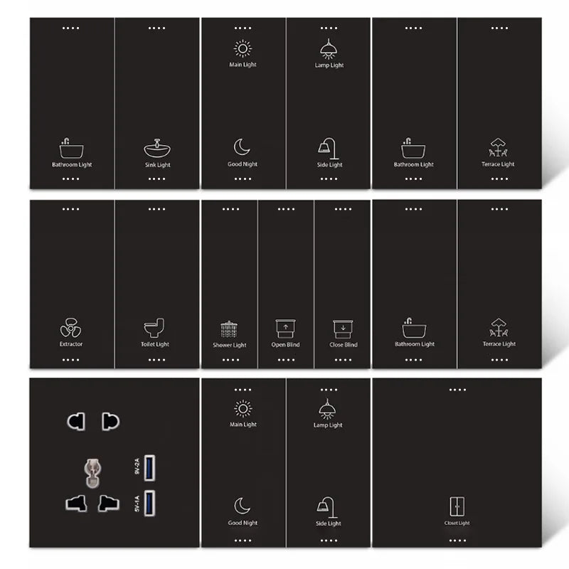 Nexora Modern Fireproof PC Smart Touch Switch