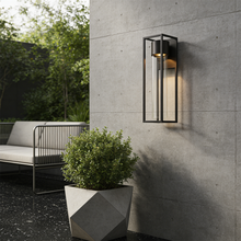 Sand Black Square Outdoor LED Wall Light