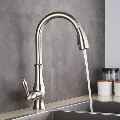 Luxurious Kitchen Faucet with Pull-Out Spray Head
