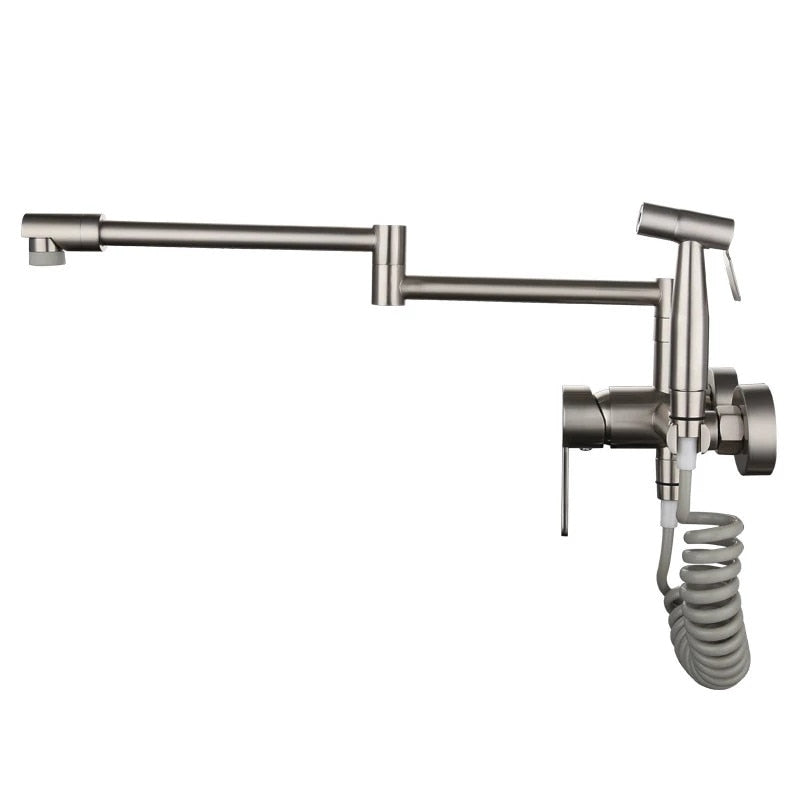 Wall-Mounted Nordic Pot Filler with Spray Function