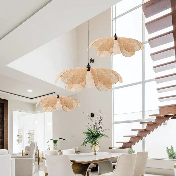 Rattan Petal Ceiling Light