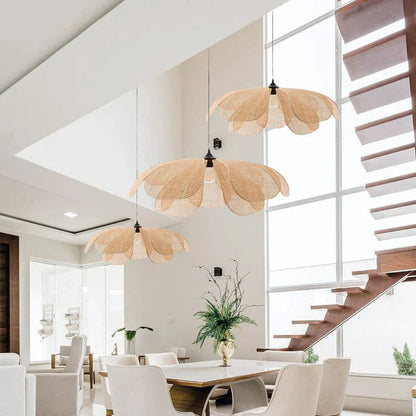 Rattan Petal Ceiling Light