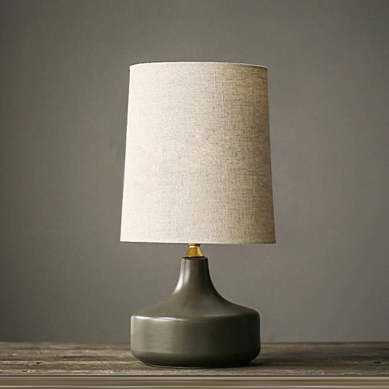 Nordic Ceramic Table Lamp With Fabric Shade
