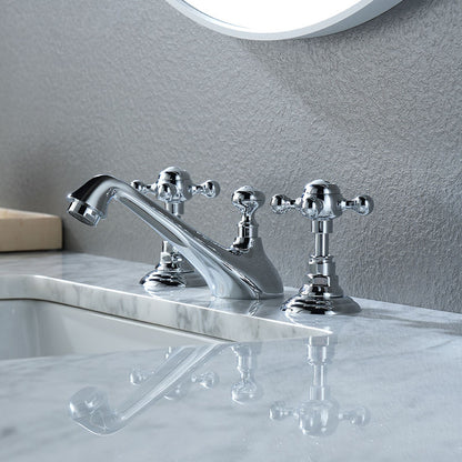 Vintage Cross-Handle Brass Basin Tap