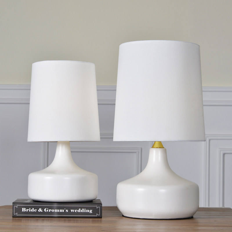 Nordic Ceramic Table Lamp With Fabric Shade