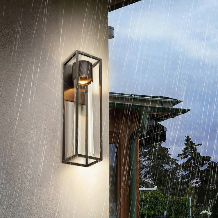 Sand Black Square Outdoor LED Wall Light