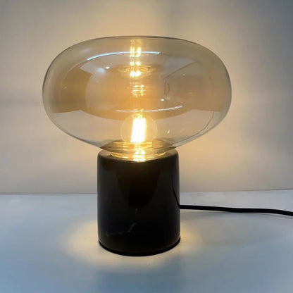 Marble Mushroom-Style Table Lamp