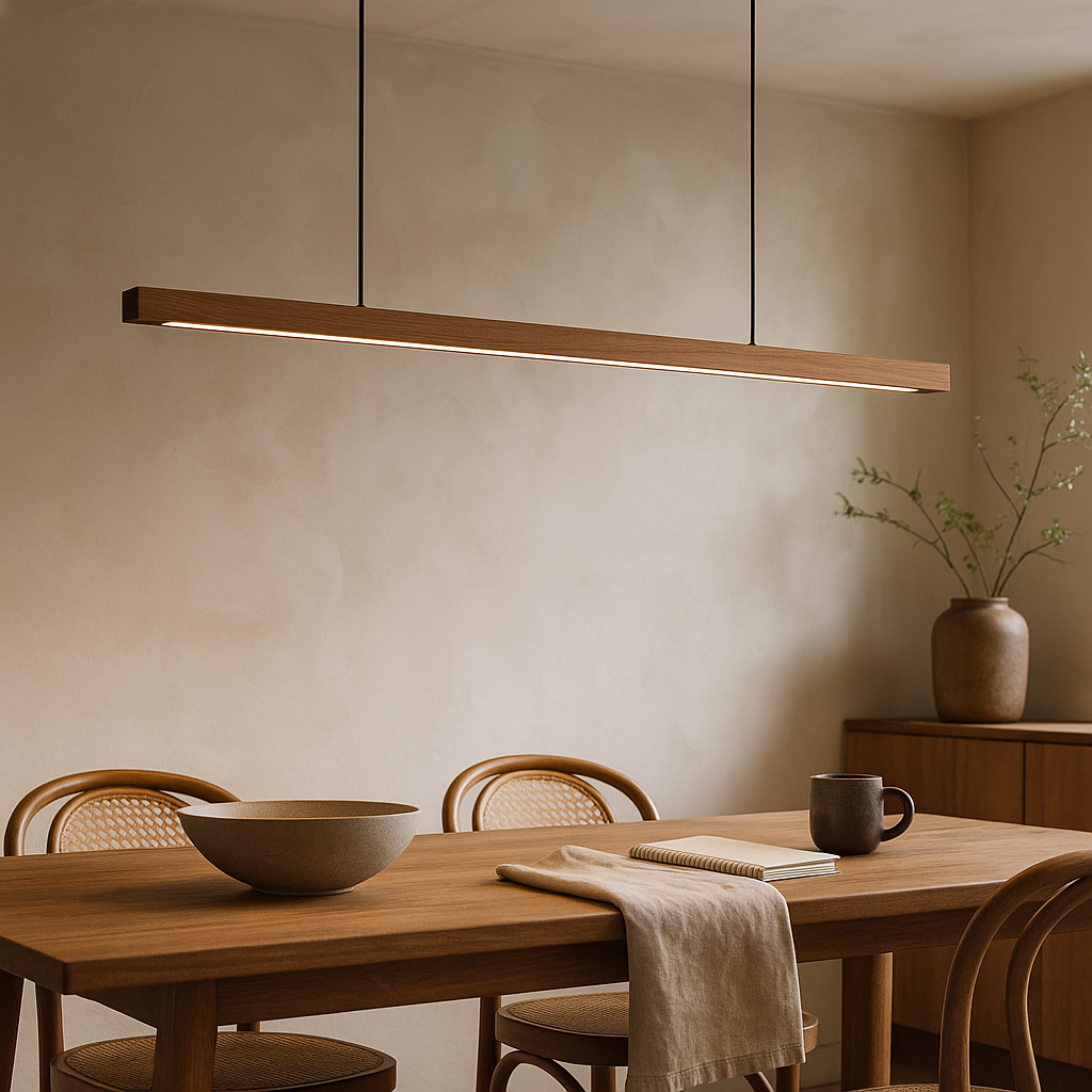 Modern Scandinavian wooden pendant light