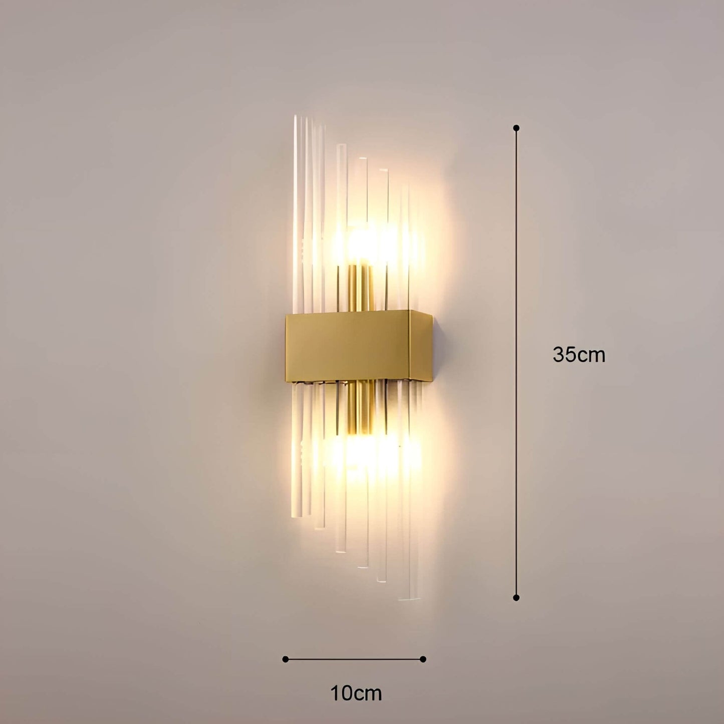 Wall Light with Sparkling Crystals