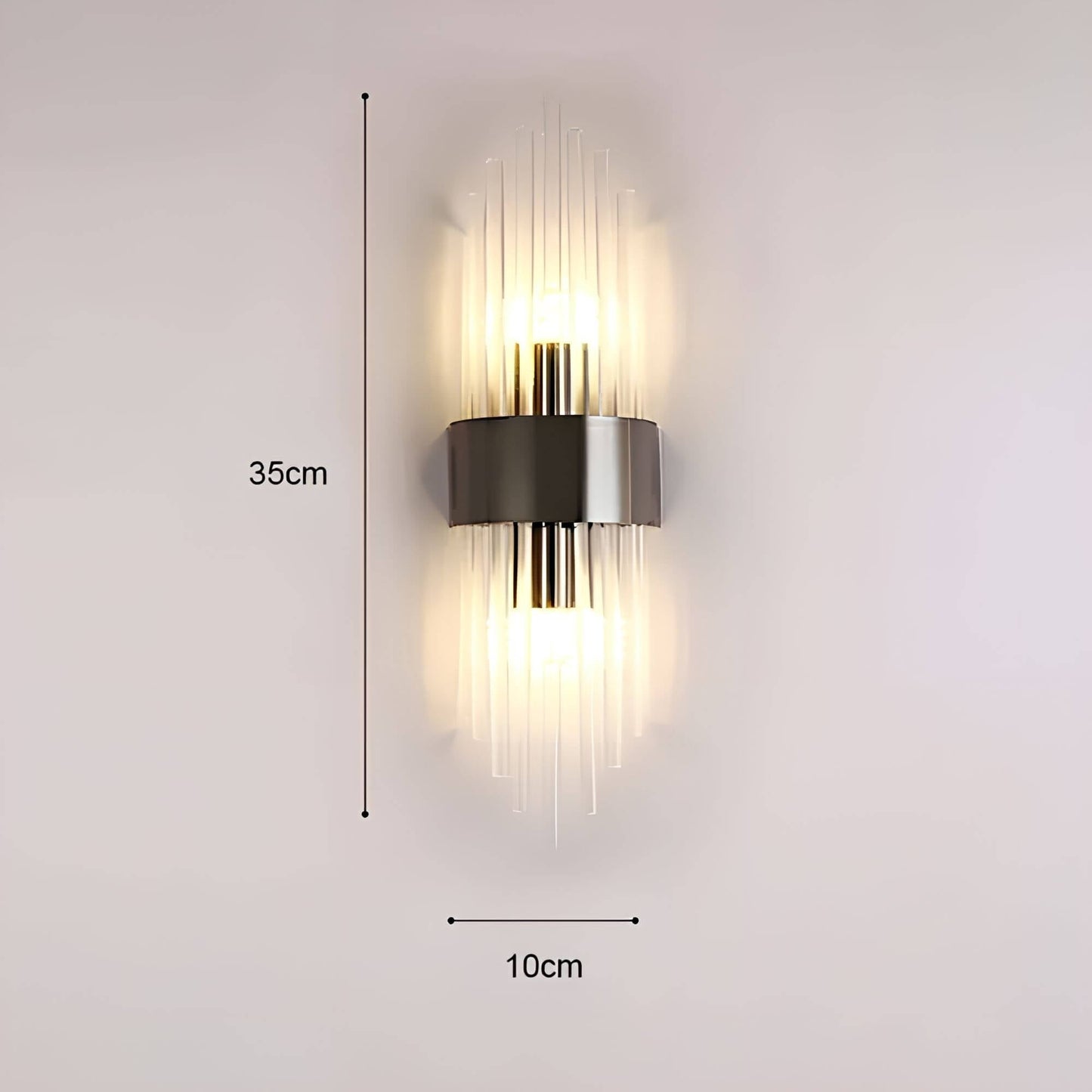Wall Light with Sparkling Crystals