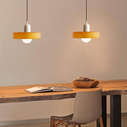 Colorful Bauhaus Glass Pendant
