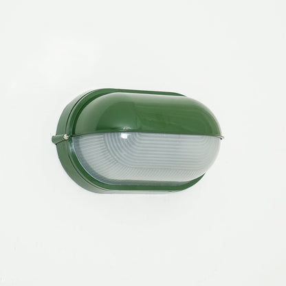 Industrial Outdoor Wall Lamp with Ribbed Glass