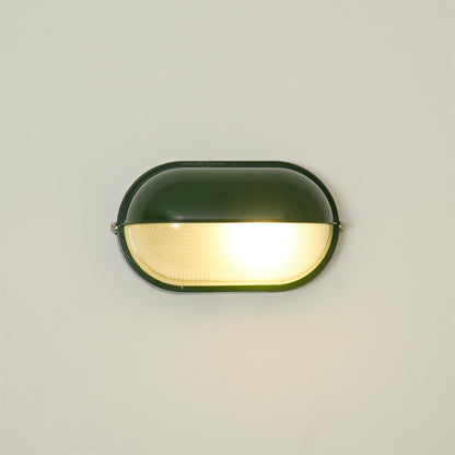 Industrial Outdoor Wall Lamp with Ribbed Glass