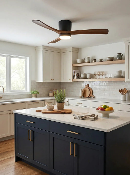 Modern Wooden Propeller Ceiling Fan Light