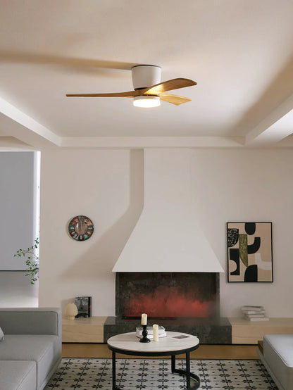 Modern Wooden Propeller Ceiling Fan Light
