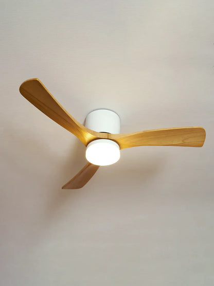 Modern Wooden Propeller Ceiling Fan Light