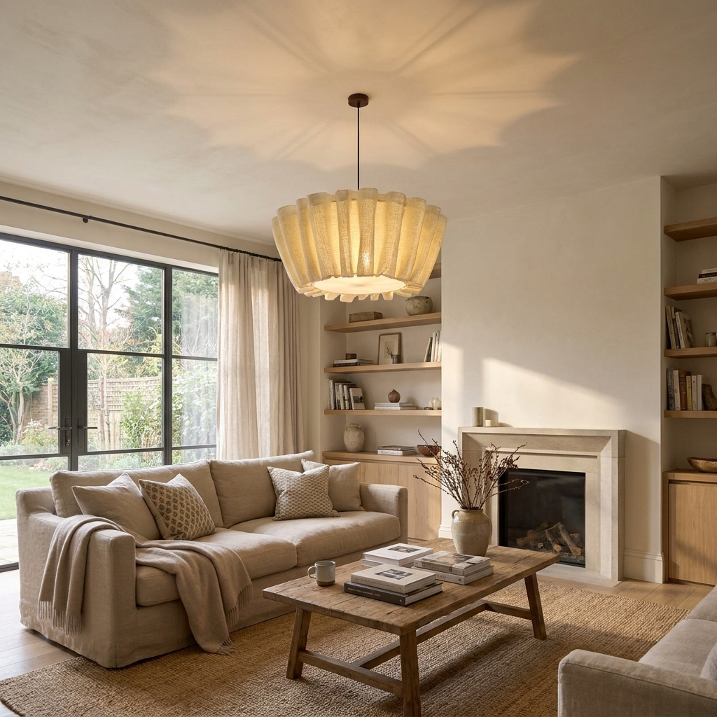Handcrafted Nordic Fabric Pendant Light