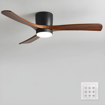 Modern Wooden LED Ceiling Fan Light