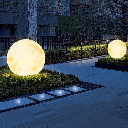 Solar garden light moon design