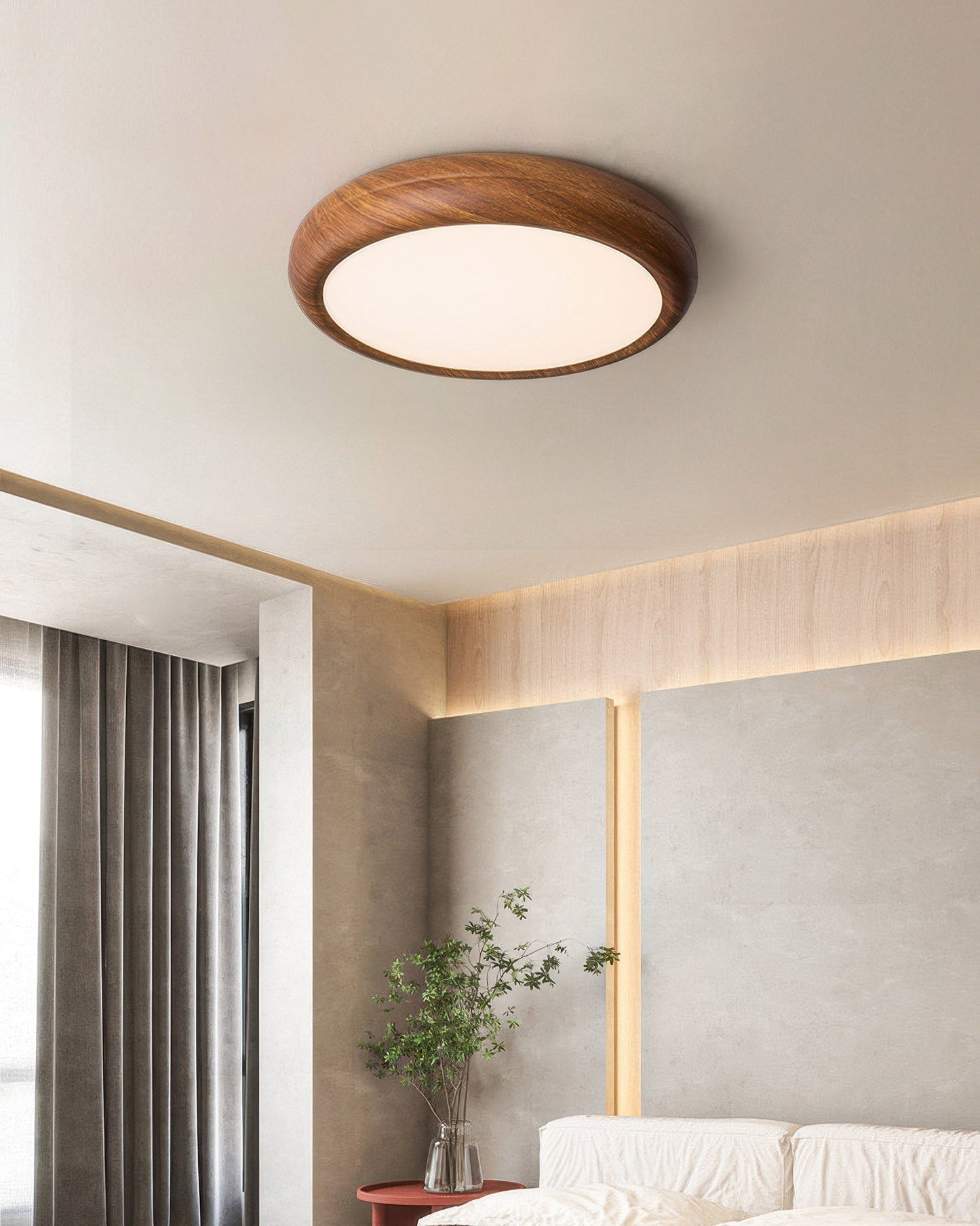 High-quality Ceiling Light Walnut Wood Design