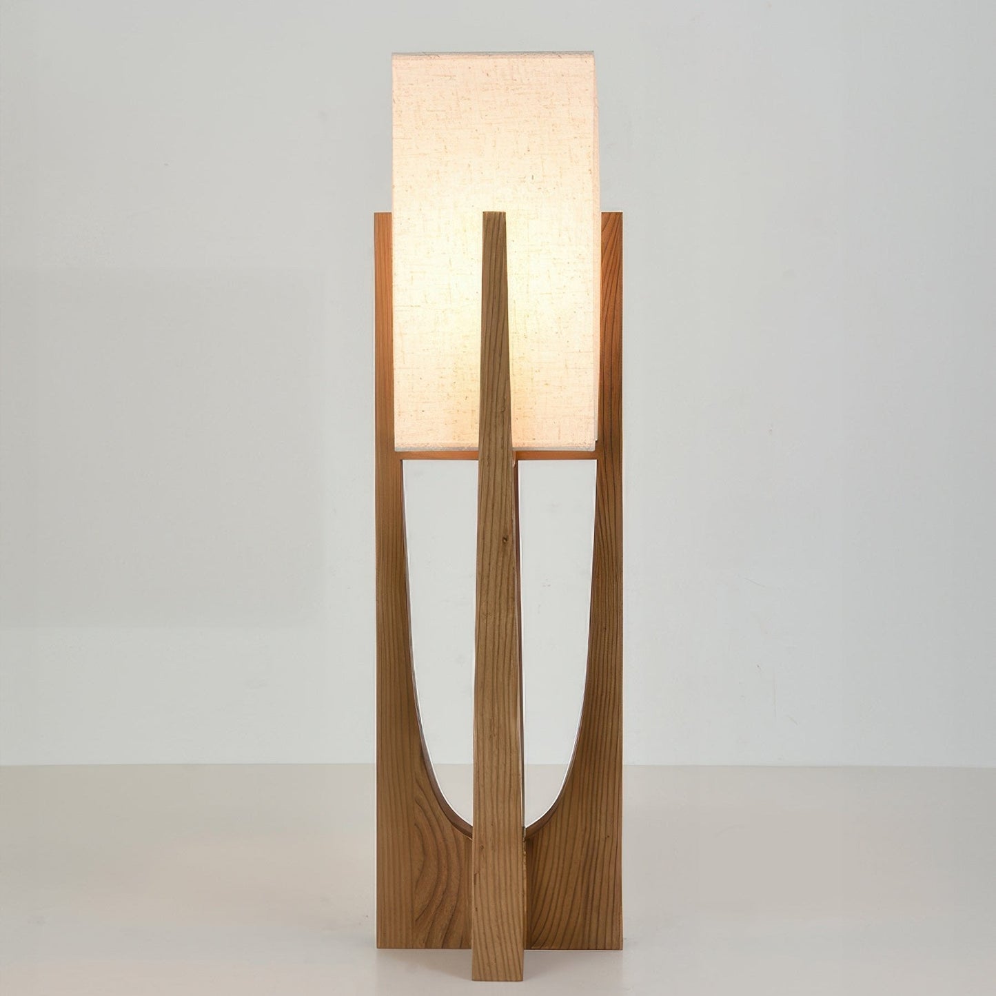 Minimalist wooden floor lamp