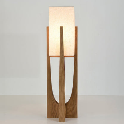 Minimalist wooden floor lamp