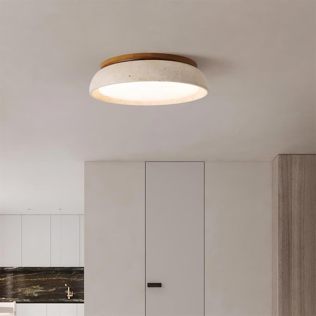 Modern Travertine LED Ceiling Light