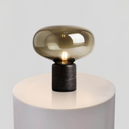 Marble Mushroom-Style Table Lamp