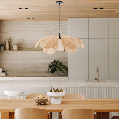 Rattan Petal Ceiling Light
