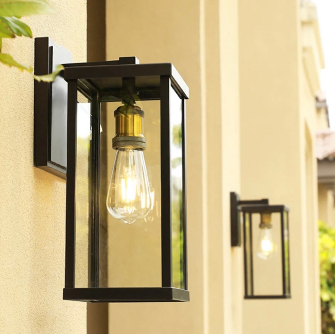 Rectangular Outdoor Lantern Wall Light