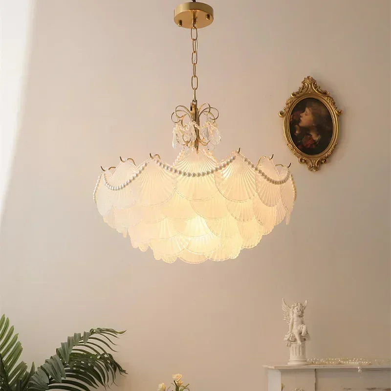 Shell Glass LED Chandelier