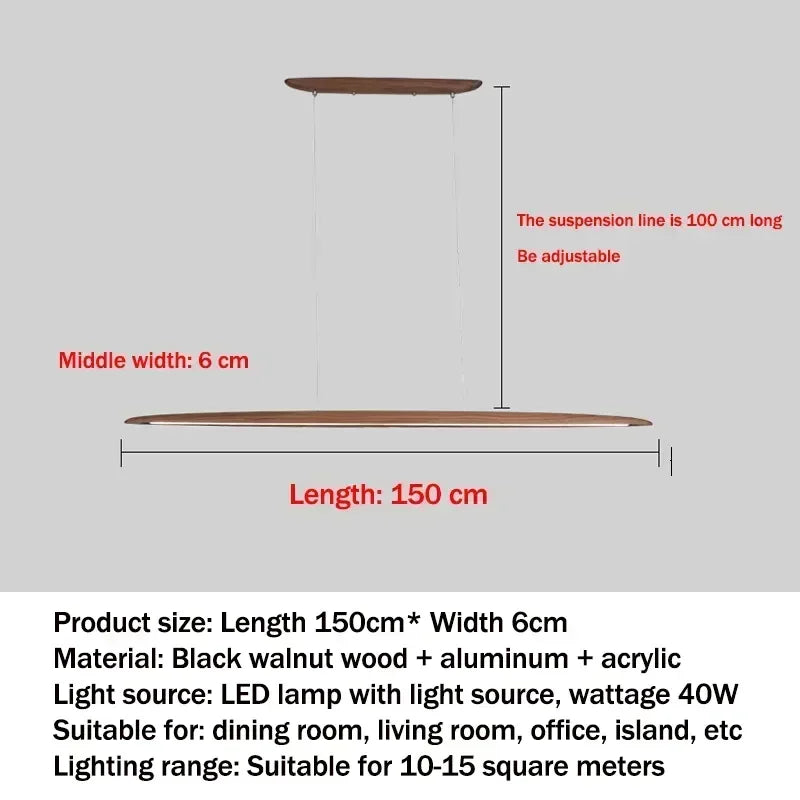 Minimalist wooden pendant light