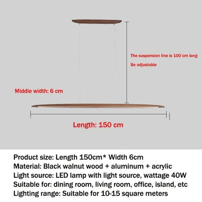 Minimalist wooden pendant light