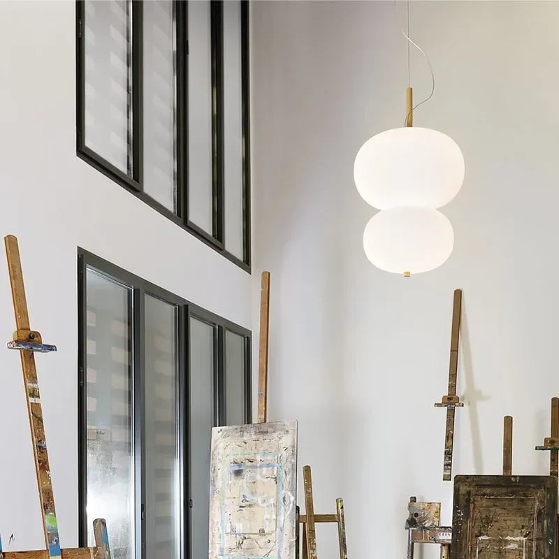 Designer glass pendant lamp