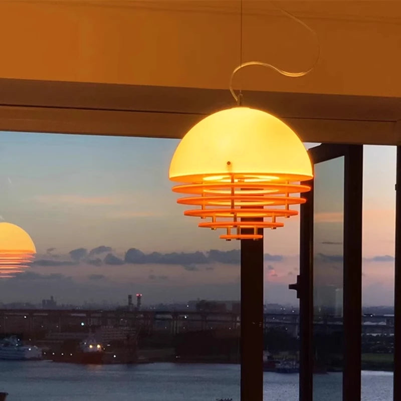 Orange Glass Pendant Light