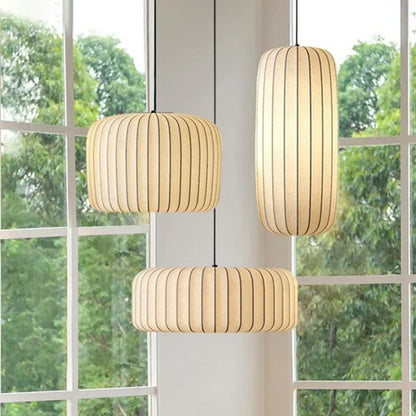 Japanese Silk Pendant Lamp
