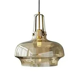Silver glass pendant light