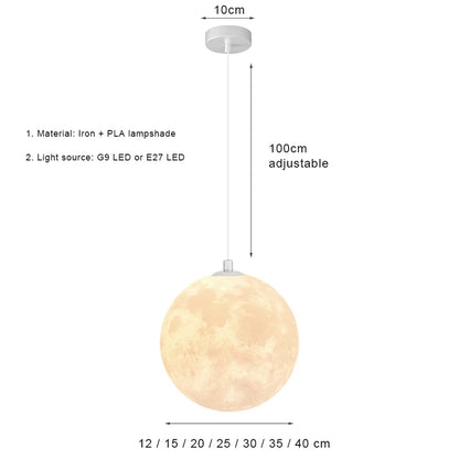 Elegant night light pendant lamp