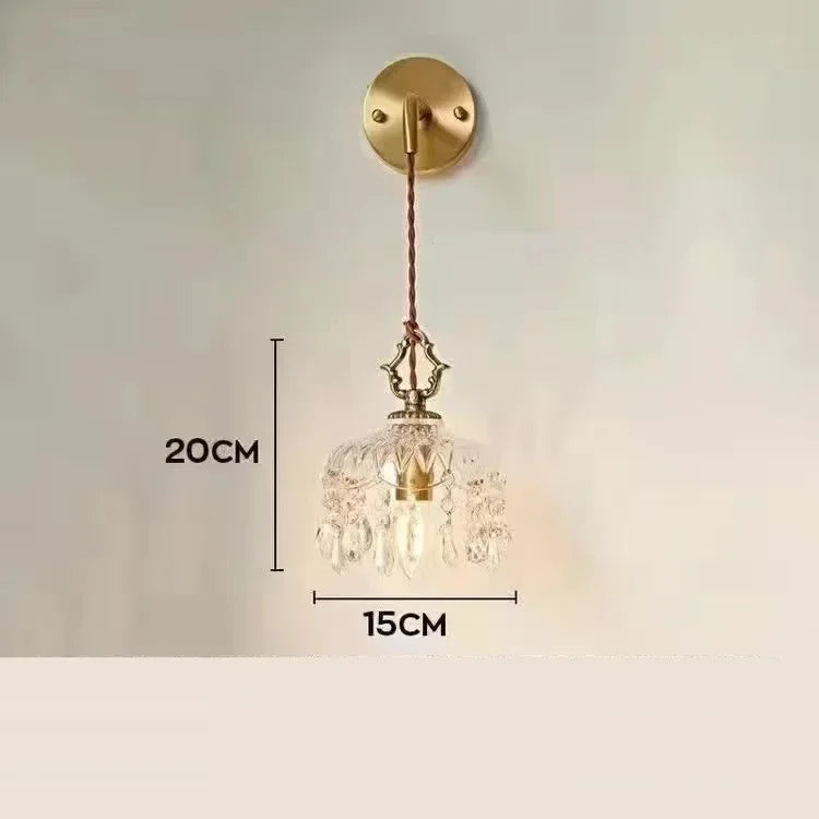 Crystal glass pendant light