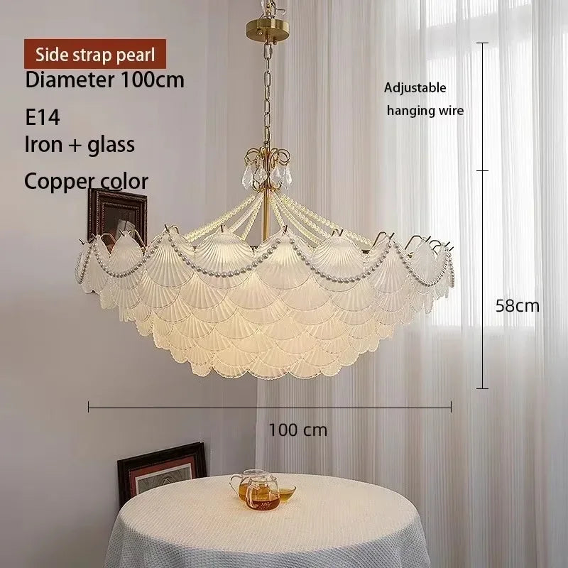 Shell Glass LED Chandelier