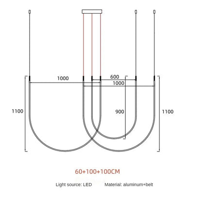 Designer lines ceiling lamp