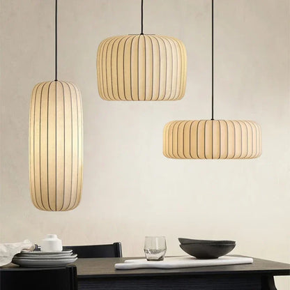Japanese Silk Pendant Lamp